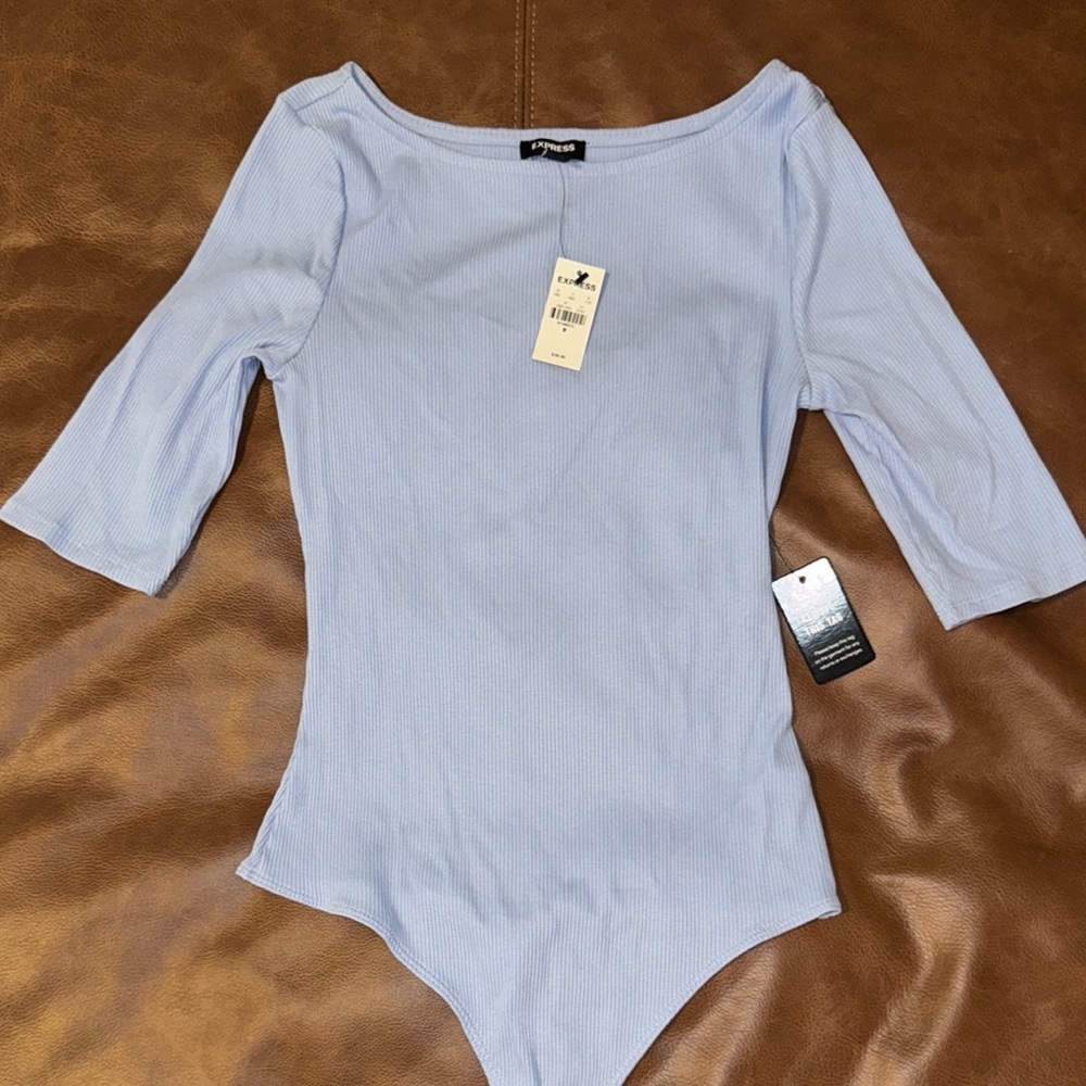 Express Light Blue Off-Shoulder Women's Top